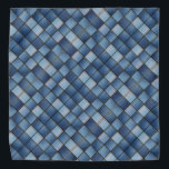 Faux Denim Patchwork Bandana<br><div class="desc">*Aanpassen met jouw tekst.</div>