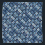 Faux Denim Patchwork Bandana<br><div class="desc">*Aanpassen met jouw tekst.</div>