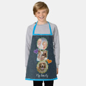 Faux Denim Scrapbook Stijl Fotosjabloon Meisje's Schort (Gedragen)