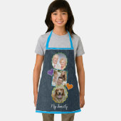 Faux Denim Scrapbook Stijl Fotosjabloon Meisje's Schort (Insitu)