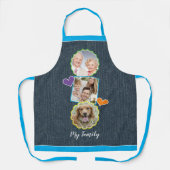 Faux Denim Scrapbook Style Sjabloon Schort (Voorkant)