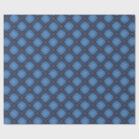 Faux Denim Texture Cadeaupapier (Vlak)