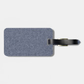 Faux denim textuur Navy Blue Mousepad Bagagelabel (Achterkant horizontaal)