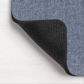 Faux denim textuur Navy Blue Mousepad Muismat (Hoek)