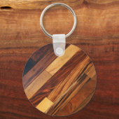 Faux diagonaal houten vloer sleutelhanger (Voorkant)