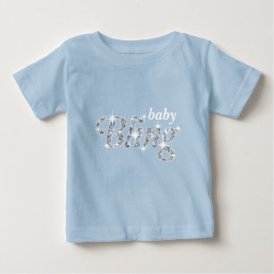 Faux diamant op pastelblauw "baby Bling"-ontwerp
