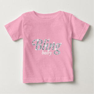 Faux diamanten op pastelroze "Bling baby"-ontwerp