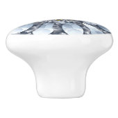 Faux diamanten & zwart geometrisch patroon keramische knop (Zijkant)