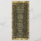 Faux Diamond and Gold Glitter look Programmakaart (Achterkant)