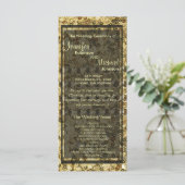 Faux Diamond and Gold Glitter look Programmakaart (Staand voorkant)