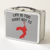 Faux Diamond Bord Metal Lunch Box (Voorkant)