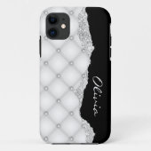 Faux Diamond Cristals Quilted Case-Mate iPhone Case (Achterkant)