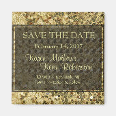 Faux Diamond en Gold Glitter Look Magneet (Voorkant)