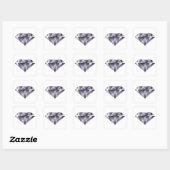 Faux Diamond Gem Sparkle Edelsteen Jewel Crafts Vierkante Sticker (Vel)