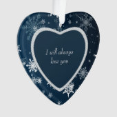 Faux Diamond Heart Sneeuwvlok wil je met me trouwe Ornament (voorkant)