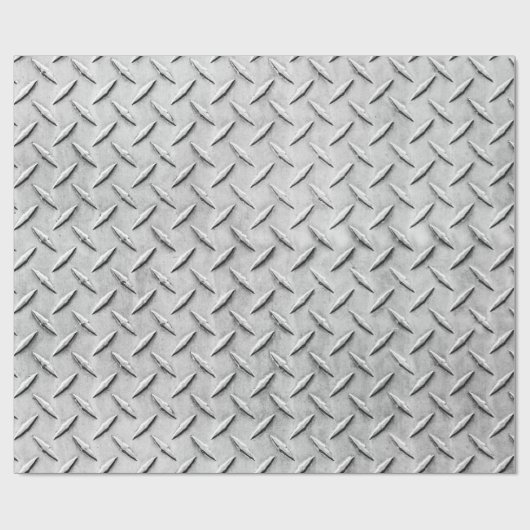 Faux Diamond Plating Background Cadeaupapier (Vlak)