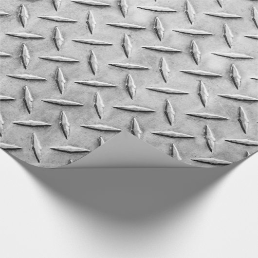 Faux Diamond Plating Background Cadeaupapier (Hoek)