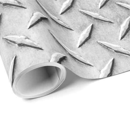 Faux Diamond Plating Background Cadeaupapier (Rol Hoek)