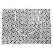 Faux Diamond Plating Background Groot Cadeauzakje (Voorkant)