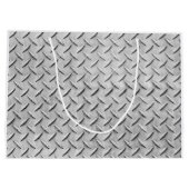 Faux Diamond Plating Background Groot Cadeauzakje (Achterkant)