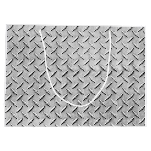 Faux Diamond Plating Background Groot Cadeauzakje (Achterkant)