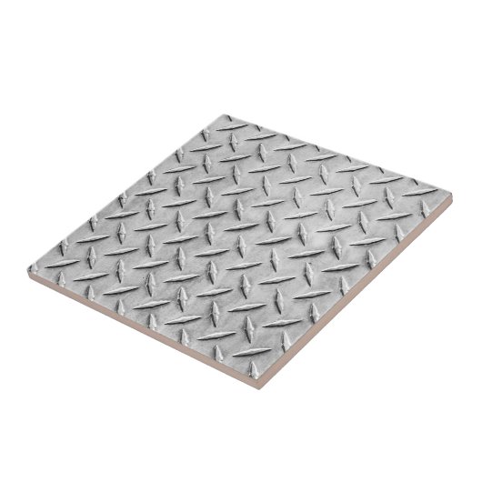 Faux Diamond Plating Background Tegeltje (Zijkant)