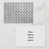 Faux Diamond Plating Background Visitekaartje (Voorkant / Achterkant)