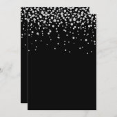 Faux Diamonds Black 50th Birthday Kaart (Voorkant / Achterkant)