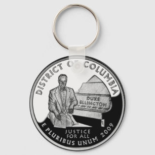 Faux District of Columbia Quarter Sleutelhanger