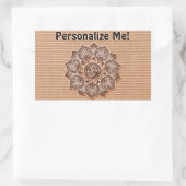 Faux, DIY achtergrond, kleur Rechthoekige Sticker (Tas)