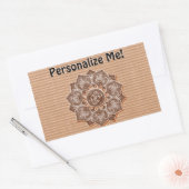 Faux, DIY achtergrond, kleur Rechthoekige Sticker (Envelop)