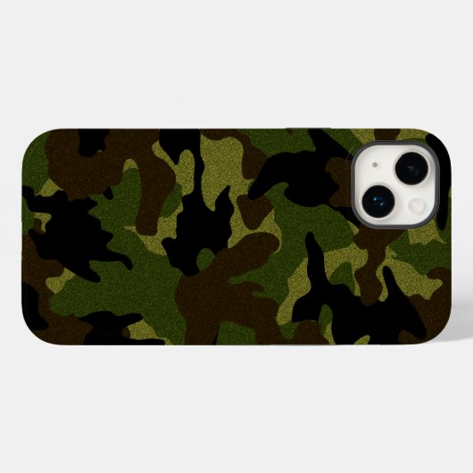 Faux doek groene camo patroon militaire achtergron Case-Mate iPhone case (Achterkant (horizontaal))