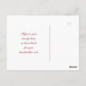 Faux Donker Ruby Rood Edelsteen Metallic Goud Dama Briefkaart (Achterkant)