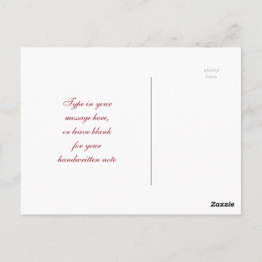 Faux Donker Ruby Rood Edelsteen Metallic Goud Dama Briefkaart (Achterkant)