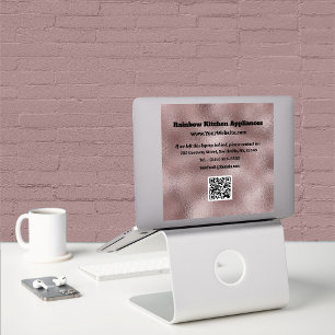 Faux donkerroze metallic sticker