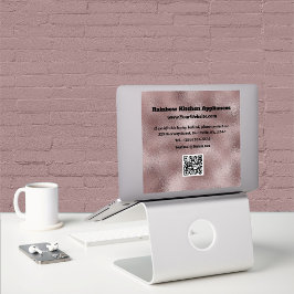 Faux donkerroze metallic sticker