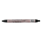 Faux donkerroze metallic zwarte inkt pen (Voorkant)