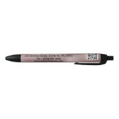 Faux donkerroze metallic zwarte inkt pen (Bodem)