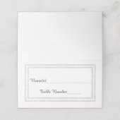 Faux Double Silver Glitter Trim - Escort Kaart Plaatskaartje (Buitenkant ongevouwen)