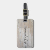 Faux Driftwood Bagagelabel (Voorkant verticaal)
