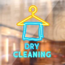 Faux droog reinigen Neon Sign Dry Cleaners Front