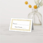 Faux Dubbele Gouden Glitter Trim - Escort Kaart Plaatskaartje (Voorkant)