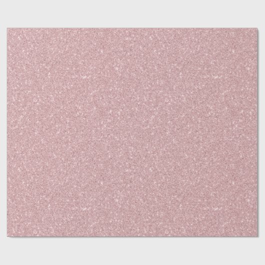 Faux Dusty Roos Glitter Cadeaupapier (Vlak)