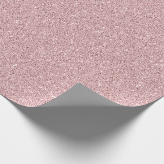 Faux Dusty Roos Glitter Cadeaupapier (Hoek)