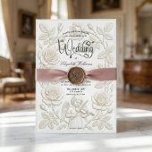 Faux Embossed 3D Floral Bas-Relief Effect Kaart