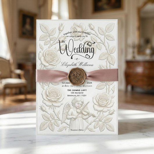 Faux Embossed 3D Floral Bas-Relief Effect Kaart