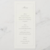 Faux Embossed Beaded Lijst Formele bruiloft Menu (Voorkant)
