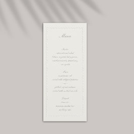 Faux Embossed Beaded Lijst Formele bruiloft Menu