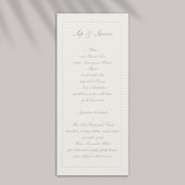 Faux Embossed Beaded Lijst Wedding Bar Menu