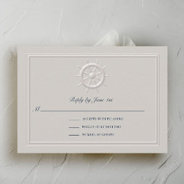 Faux Embossed Boat Helm Coastal Wedding Response
